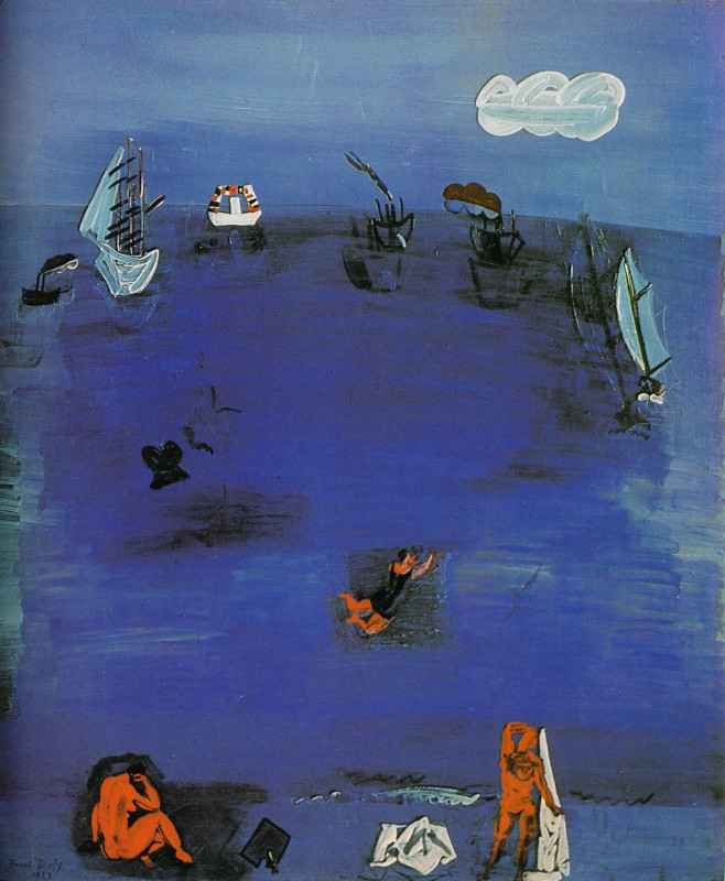 Raoul Dufy, <i>The Mediterranean</i>, 1923, oil on canvas | Image via <a href="https://www.wikiart.org/en/raoul-dufy/the-mediterranean-1923" target="_blank" rel="noopener noreferrer">Wikiart</a>